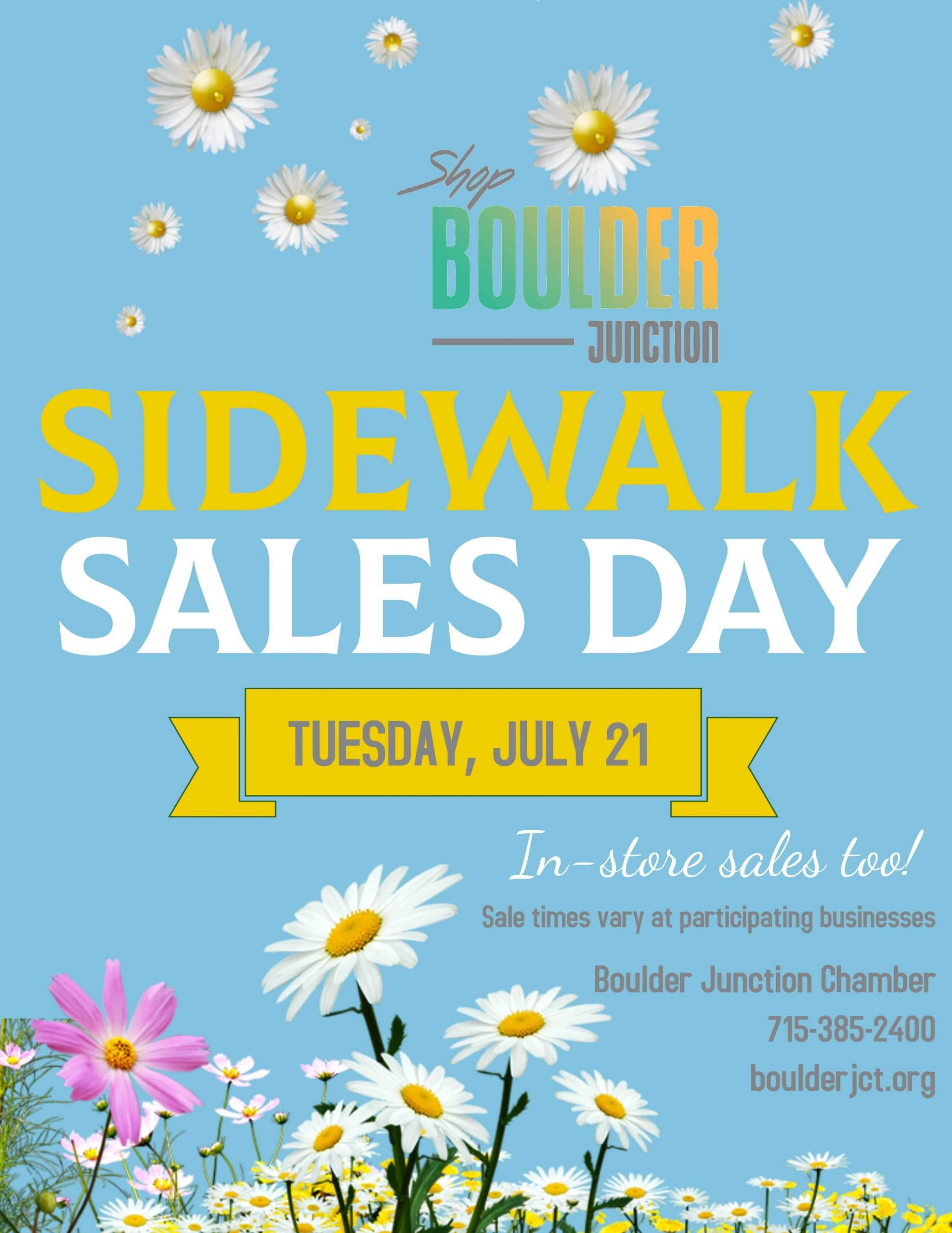 Sidewalk Sales Day Boulder Junction