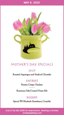 21 2275 Mother's Day Smokey's Event Chamber Ad