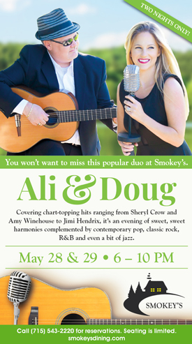 22 0668 Ali & Doug May Event Smokey's Event Chamber Ad