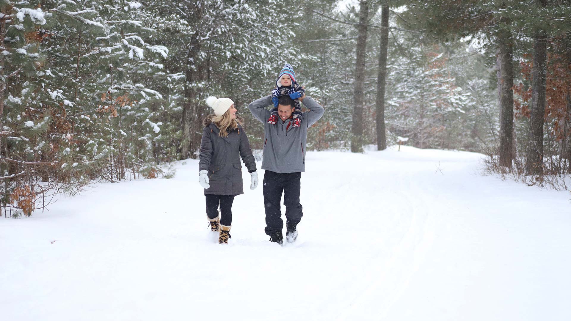 Family hiking at Winter Park