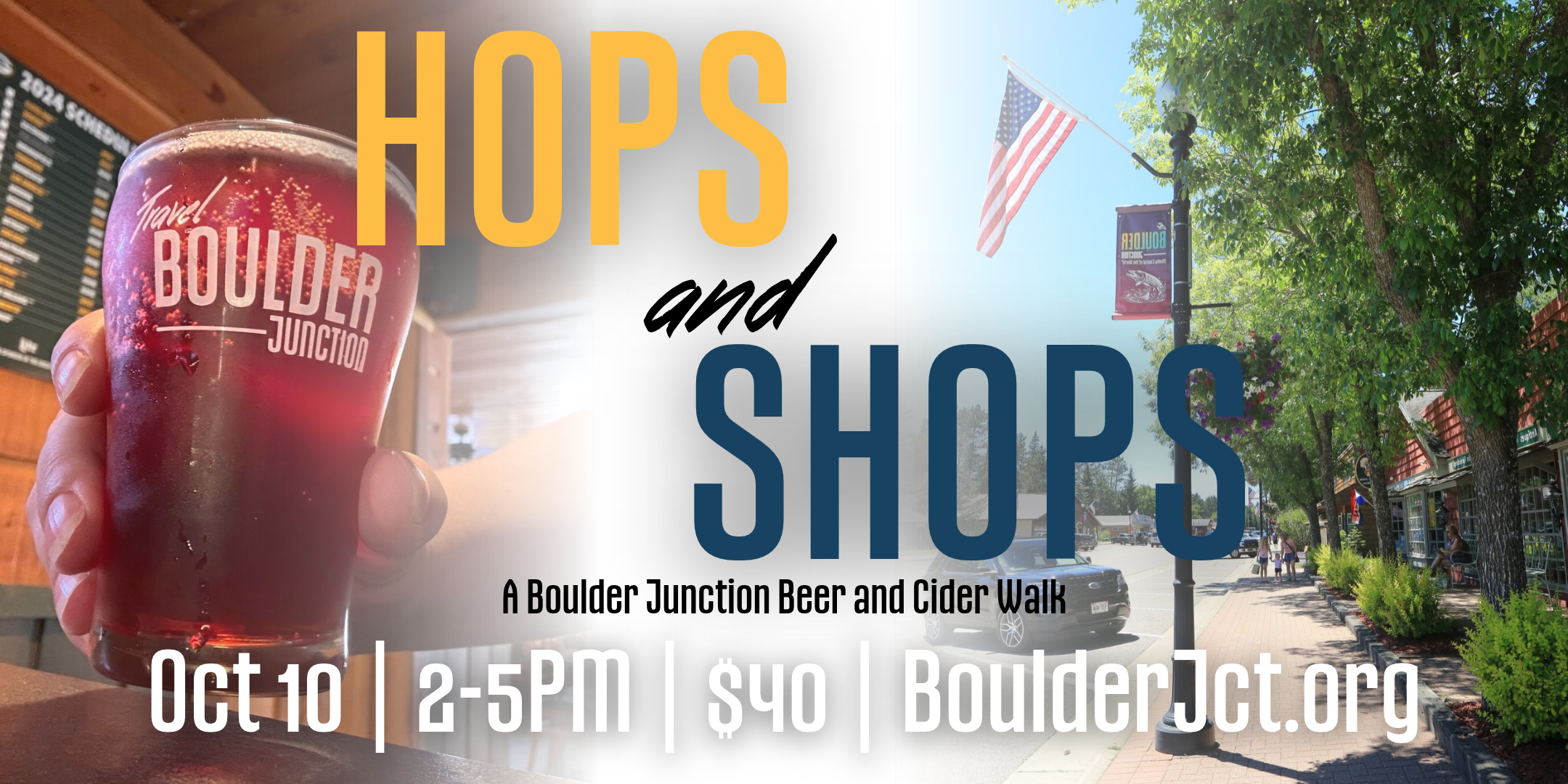 2026 Hops And Shops Banner
