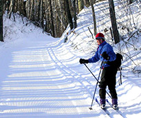 Cross-country skiing in Boulder Junction